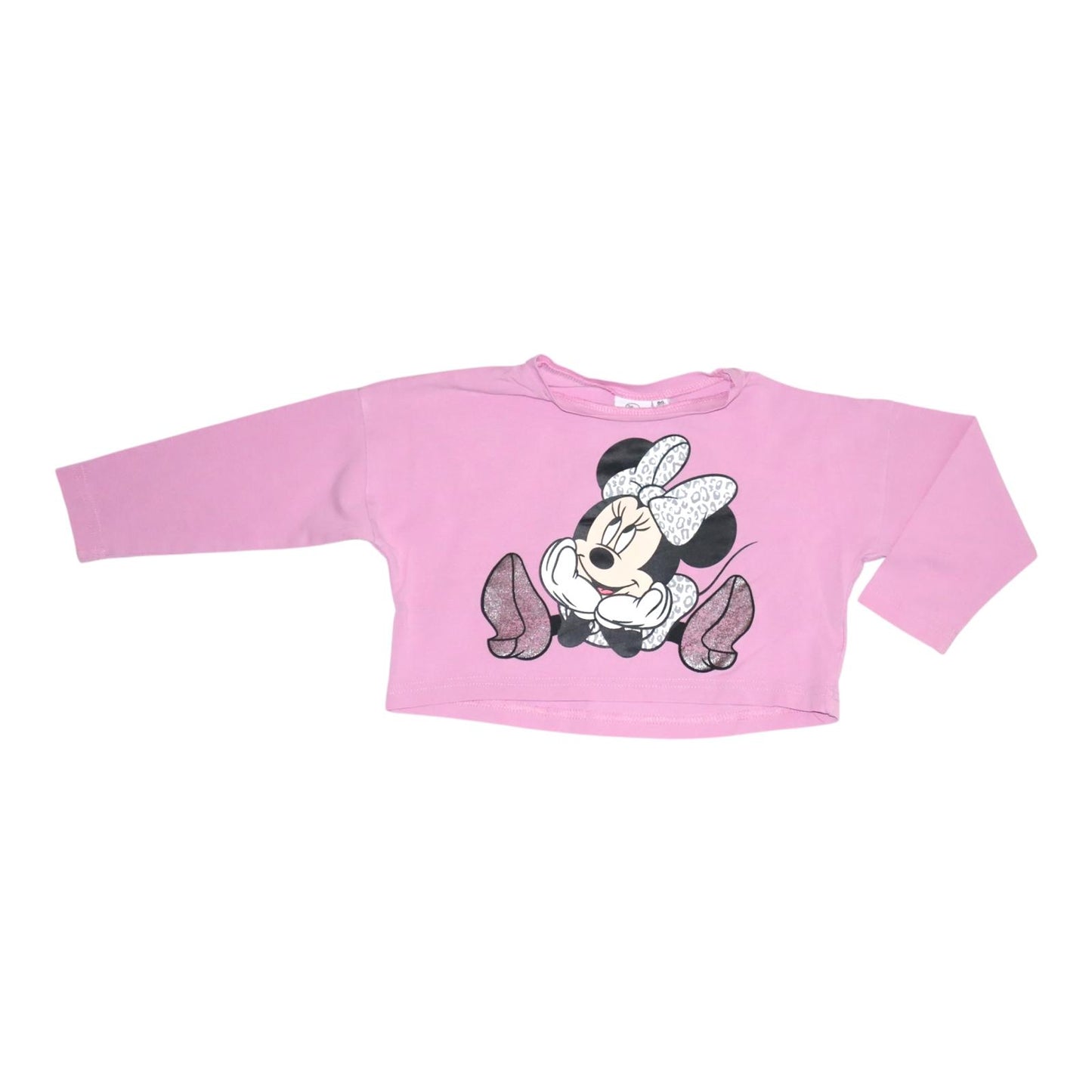 Långärmad T-shirt från DISNEY  - Storlek 86/92 - Rosa