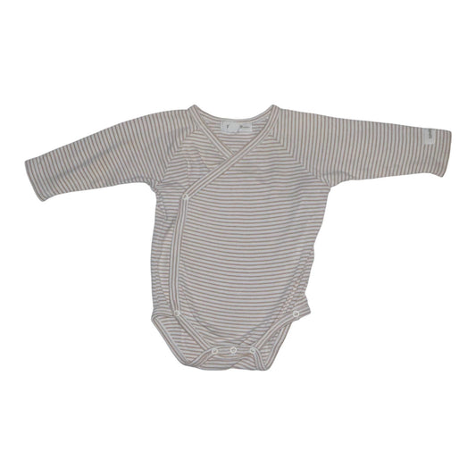 Långärmad Omlottbody från newbie - Storlek 62 -  Beige