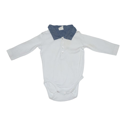 Långärmad Body från H&M - Storlek 62 - Vit