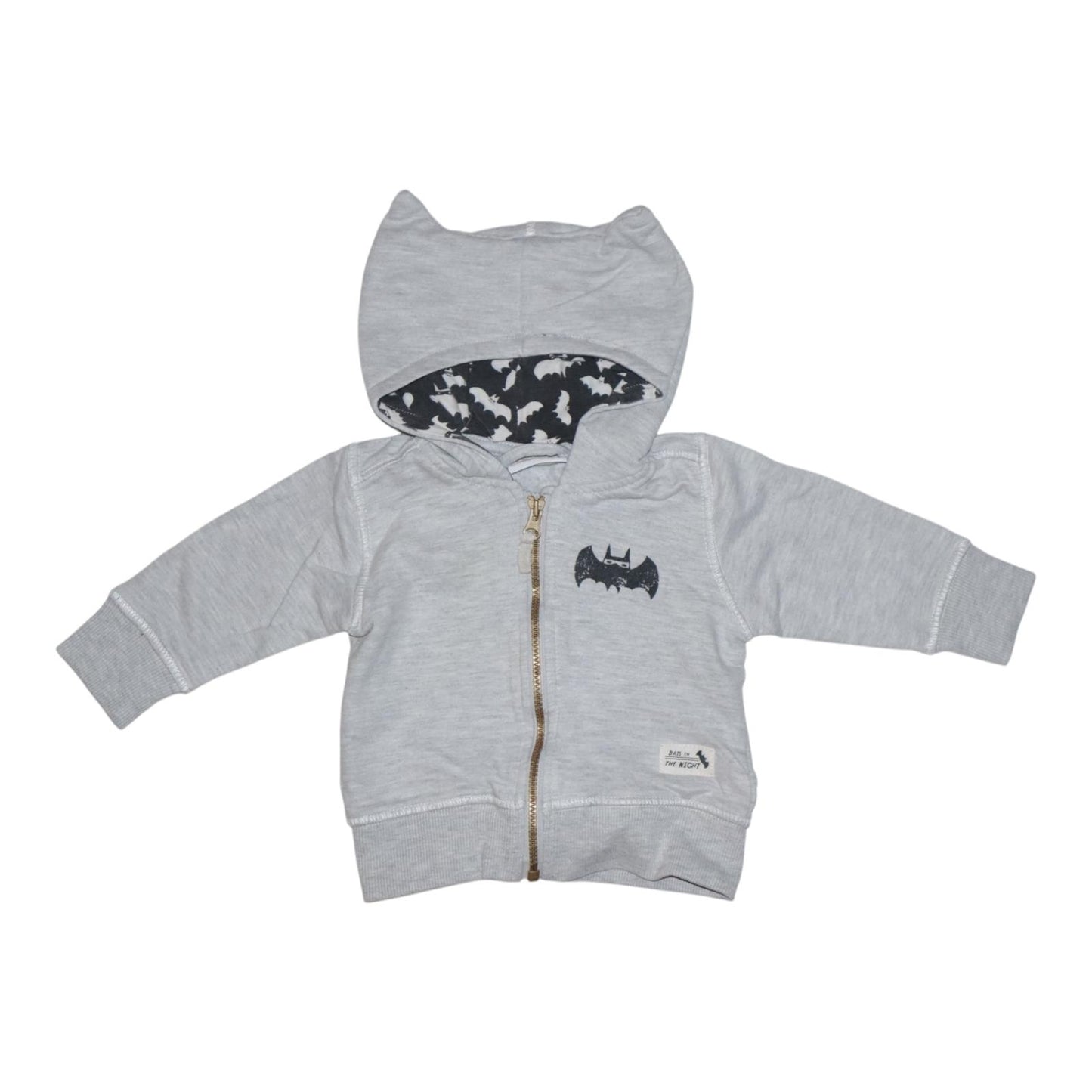 Tröja med huva från LINDEX - Storlek 68 - Ljusgrå