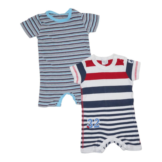 Kortärmad Jumpsuit (2 Pack) från FIX & Name it - Storlek 56 - Multi