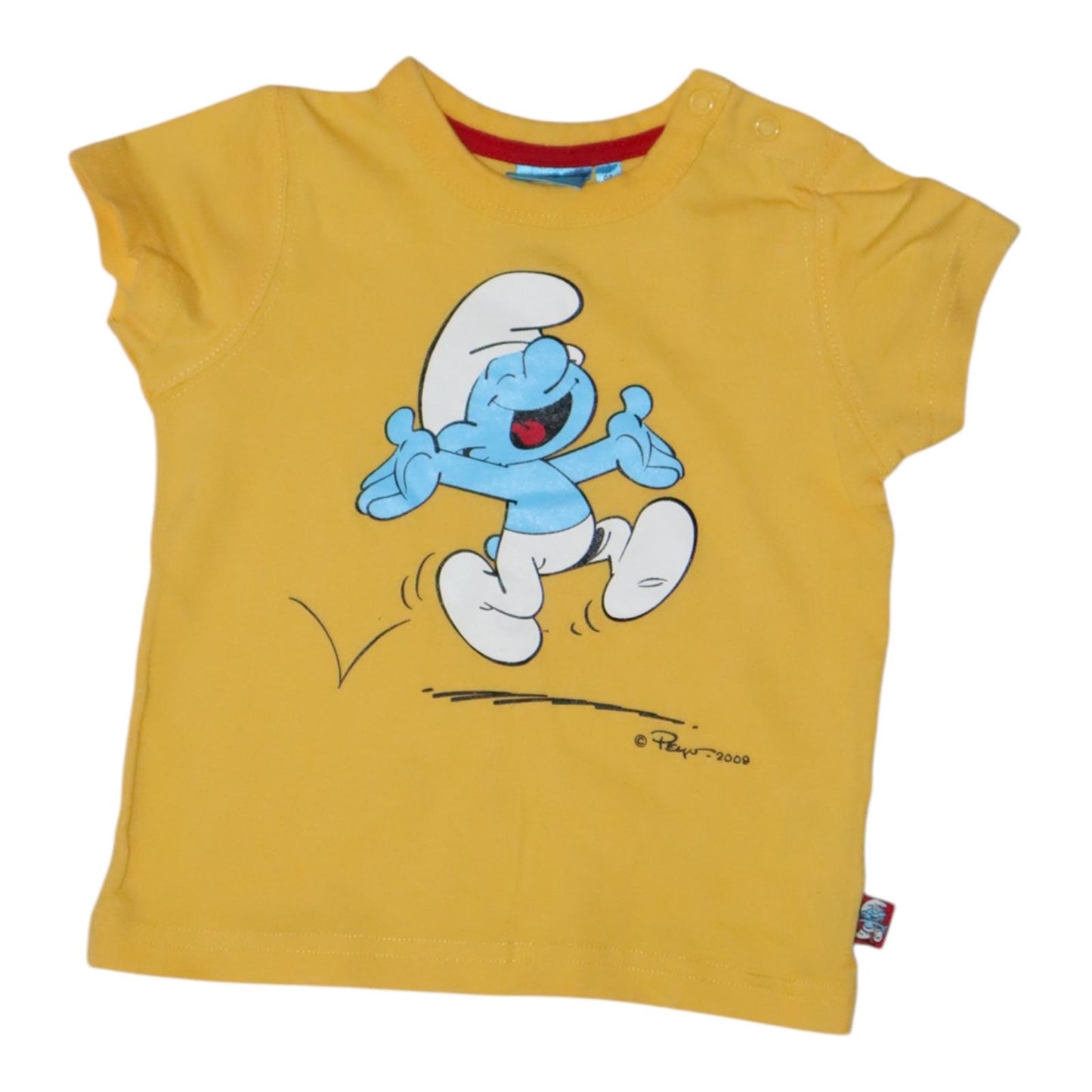 Kortärmad T-shirt från Puffle - Storlek 80 - Gul