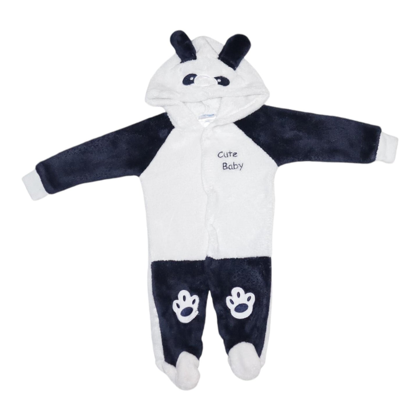 Overall i fleece från STAR FAMILY - Storlek 62/68 - Vit & Mörkblå