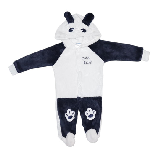 Overall i fleece från STAR FAMILY - Storlek 62/68 - Vit & Mörkblå